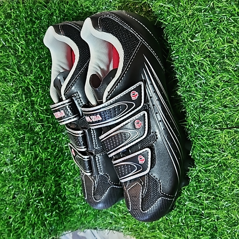 Pearl Izumi Women’s 37 Select MTB Black & Red Leather Biking Cycling Shoes